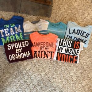 7 Boys t-shirts sizes 4T/5T